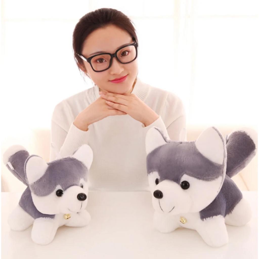 25-40cm Cute Pet Husky Plush Doll Erha Creative Doll Simulation Puppy Dog Accompany Send Children's Birthday Gifts