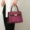 Handbag bag women's new stone pattern messenger bag light luxury texture commuter shoulder bag