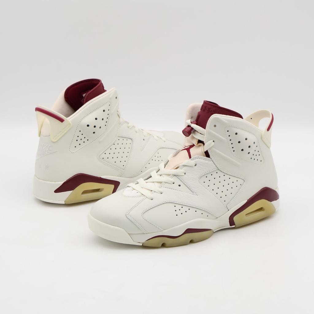 384664-116 Nike Air Jordan 6 Retro Maroon White Red Cream Ivory Burgundy Wine
