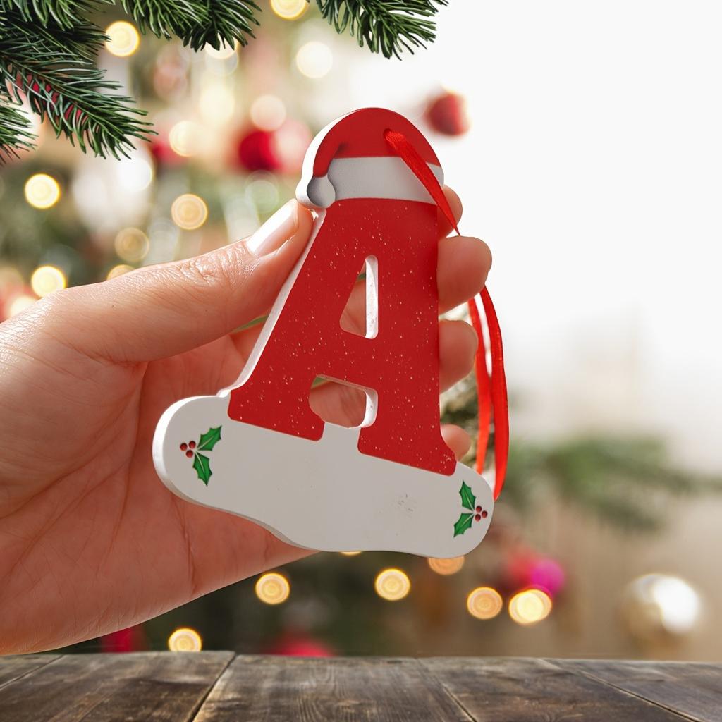26 English Letters Christmas Decoration Pendant Christmas Tree Ornaments for Home Decor Navidad New Year 2026 Decor Accessories