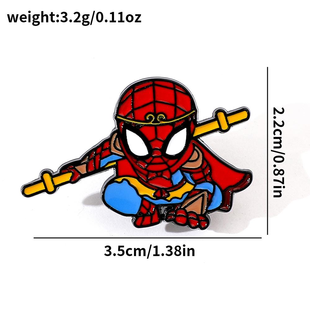 89 Spider-Man Alloy Brooch Marvel Superhero Spider-Man Metal Badge Backpack Jacket Personalized Decoration