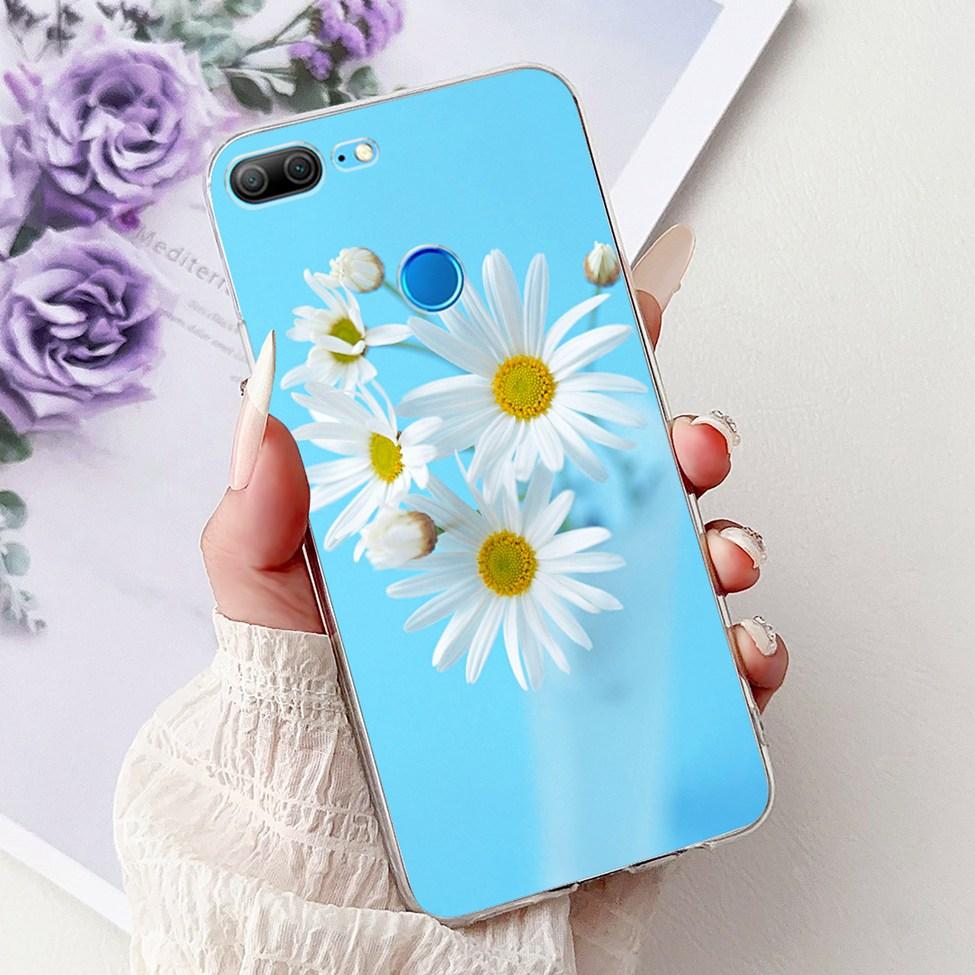 Clear For Honor 9 Lite Case Cute Cat Fashion Flowers Funny Painted Back Cover For Honor 9Lite Phone Case LLD-L21 LLD-L31 LLD-L11