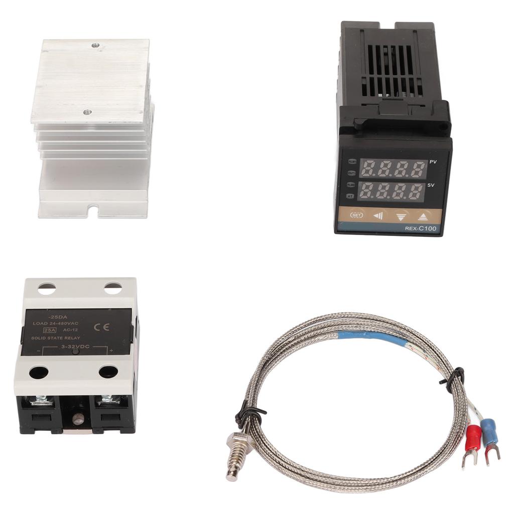 Cyfrowy termostat PID Dokładny regulator temperatury z termoparą K Radiator Przekaźnik półprzewodnikowy dla gospodarstwa