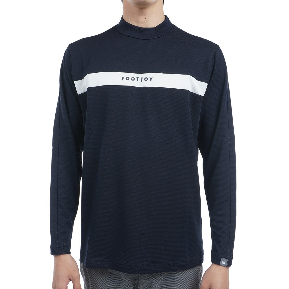 

FootJoy DRY THROUGHLIGHT Chest Line Long Sleeve Mock Neck Shirt, Navy, Men s, Size XL (FJ-F24-S02, 32172-XL)