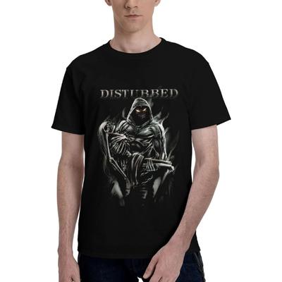 JOISOMI Herren T-Shirt Disturbed Band Kurzarm T-Shirt für Männer Rundhalsausschnitt Sport T-Shirts