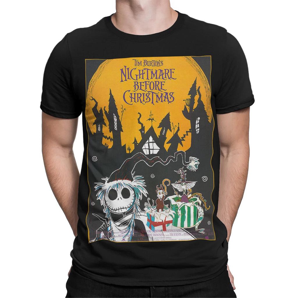 Tim Burtons Nightmare Before Christmas Movie Unisex Graphic Tee Holiday T-Shirt