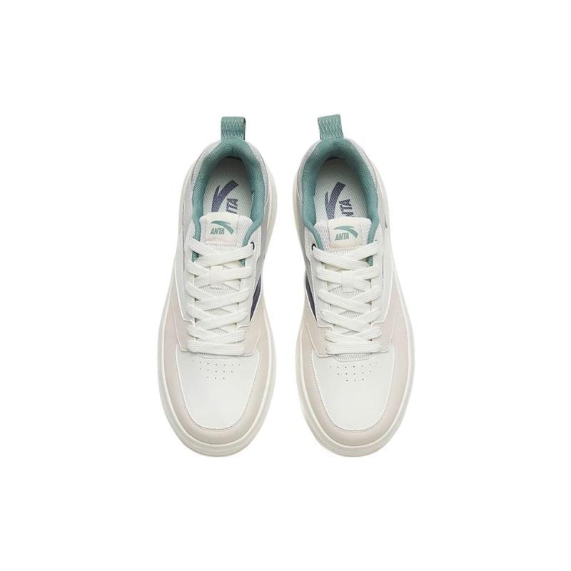 Anta Slip Resistant, Abrasion Resistant, Lightweight Low Top Skateboard Shoes Men's White Gray Black Sneakers 912328060-3