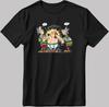 Astérix et Obélix, Personnages Célèbres Figurine, T-shirt Blanc-Noir Manches Courtes Homme / Femme L337