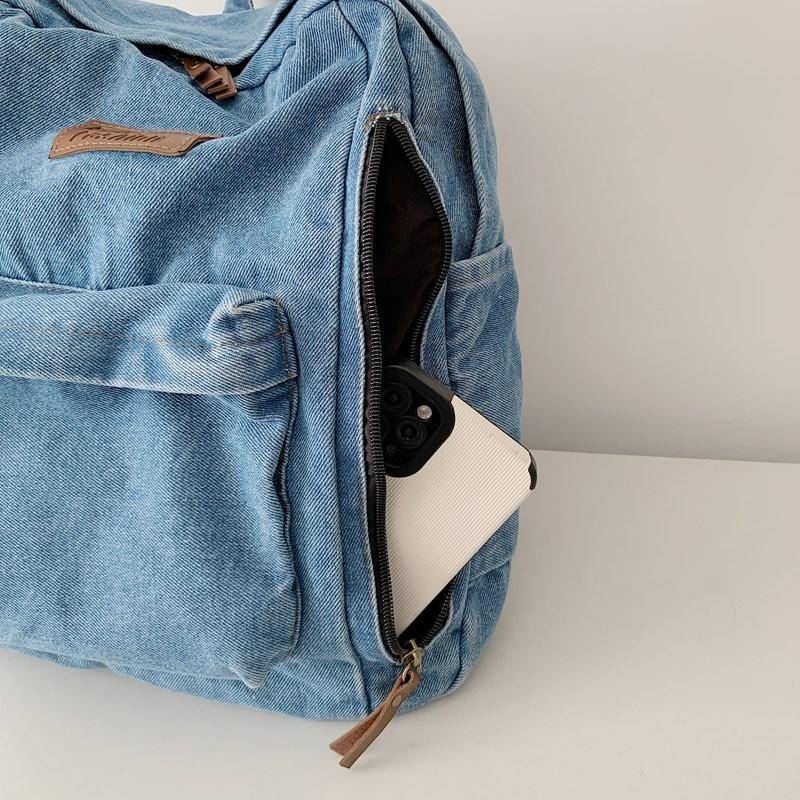 Denim Vintage Travel Backpack Large Capacity Backpack