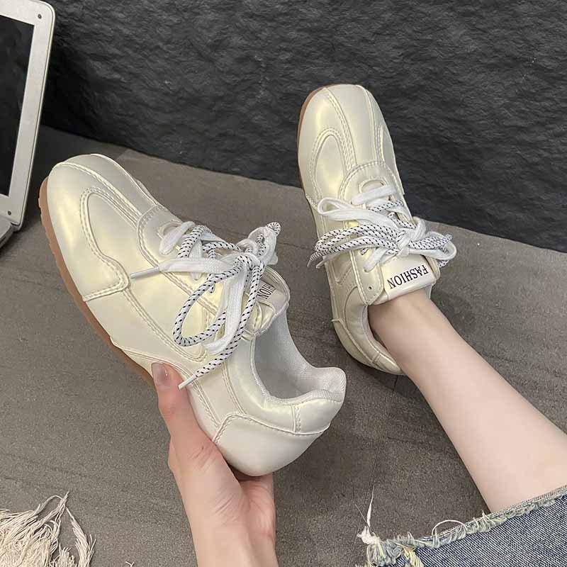 2025 New Color Matching Versatile College Style Moral Training Shoes Women's Spring Fashion Soft-soled Sports and Leisure Forrest Gump Shoes