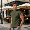 Férfi Mellény Egyszínű Kerek Nyakú Ujjatlan Felsők Nyári Alkalmi Mellény Kültéri Sport Camisole Napi Viselet