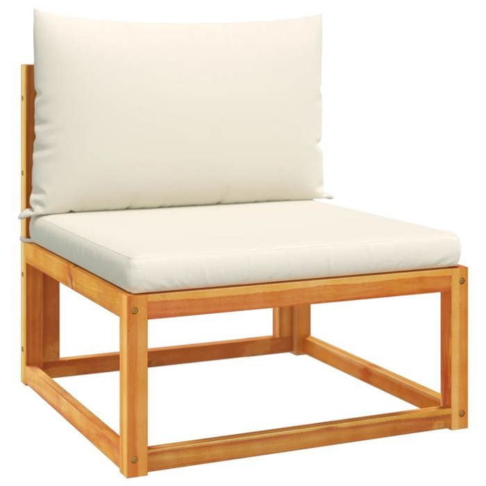 VidaXL Canapé de jardin sans accoudoirs avec coussins en bois d'acacia et corde 4008165