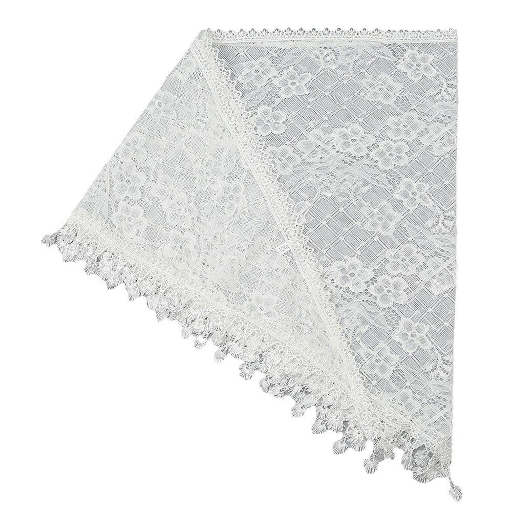 Cute White Bandanas for Women Thin Sweet Headscarf Shawl Lace Flower Hair Scarf  Pastoral Style