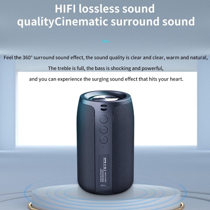 Altoparlante Bluetooth Wireless S32 Portatile da Esterno con Subwoofer, Impermeabile IPX 6, Accoppiamento Doppio, Batteria da 1800mAh