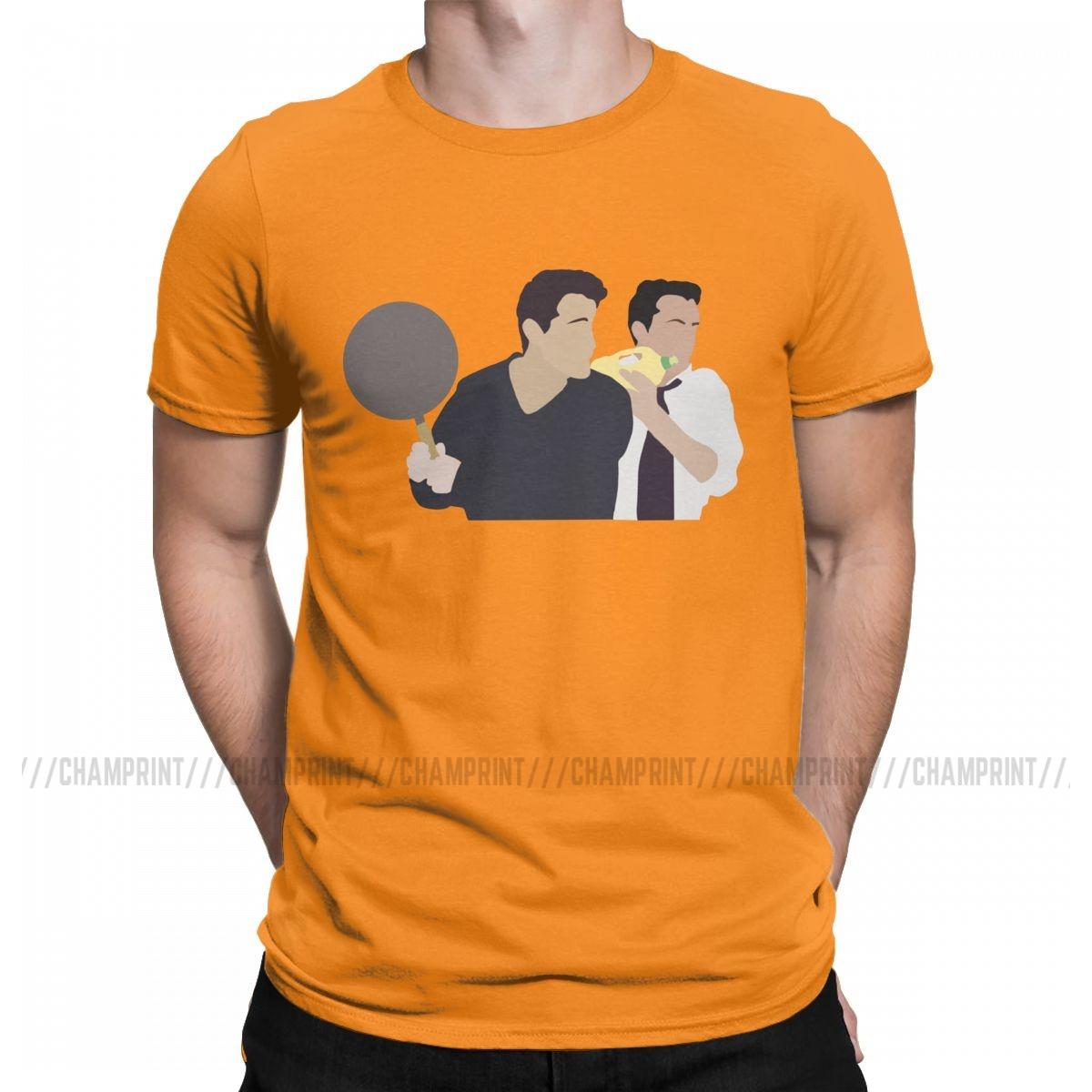 

Men Joey Tribbiani Chandler Bing Friends T Shirts TV Show Pure Cotton Clothing Vintage Short Sleeve Tee Shirt Gift Idea T-Shirts 4XL