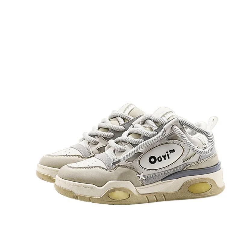 

Men Shoes New 2024Autumn Leather Men s Sneakers Retro Breathable Skateboard Women Casual Shoes Original Designer Shoes For Men 44