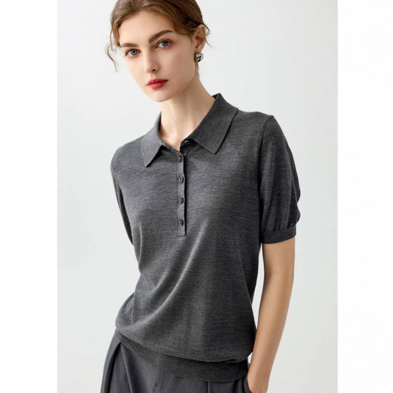 Women's Fine Spun Yangtze Wool Knit Sweater Vest, Polo Shirt & T-Shirt