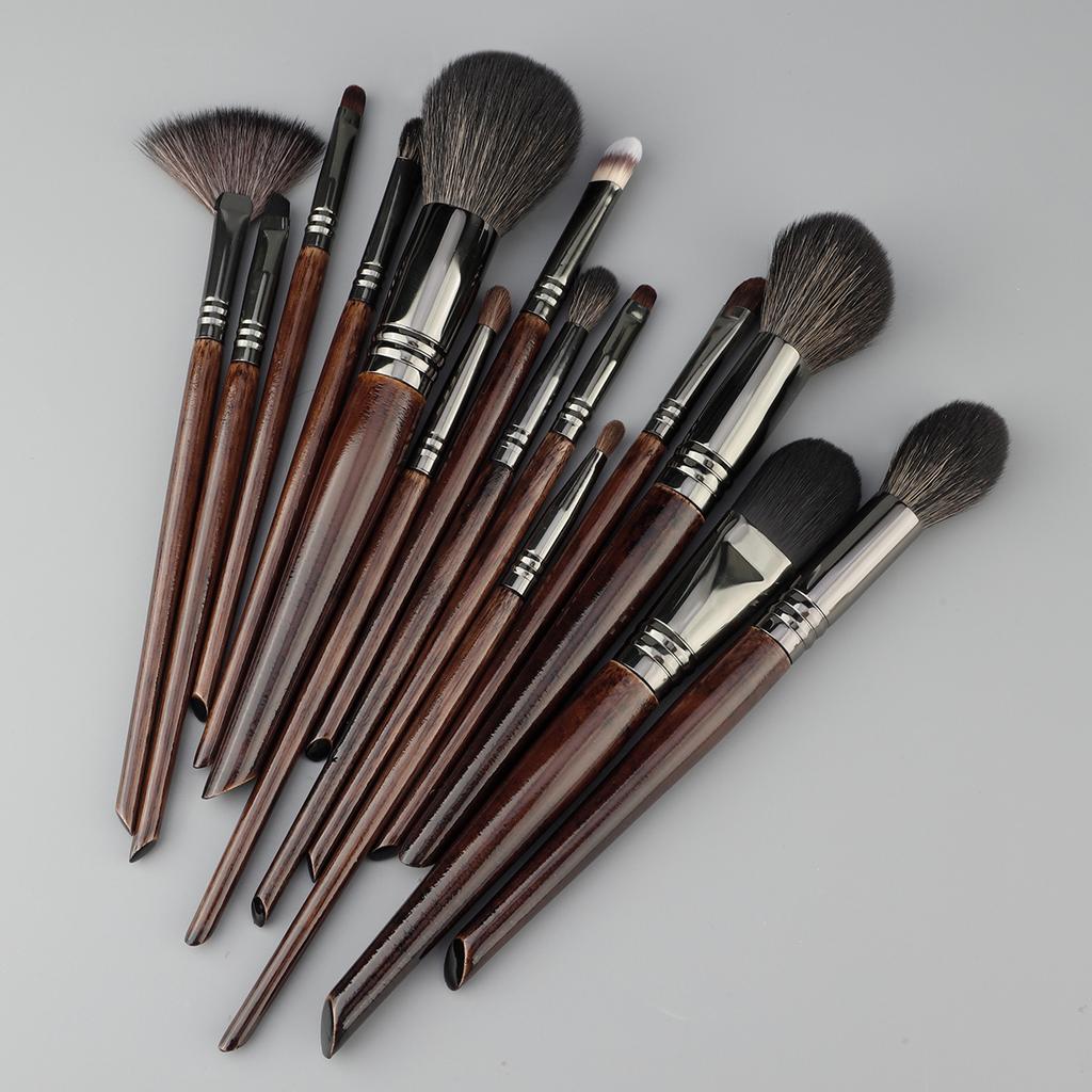 14 st Sminkborstar Set Mjuka Gethår Rouge Skulptering Highlight Sminkborstset maquiagem