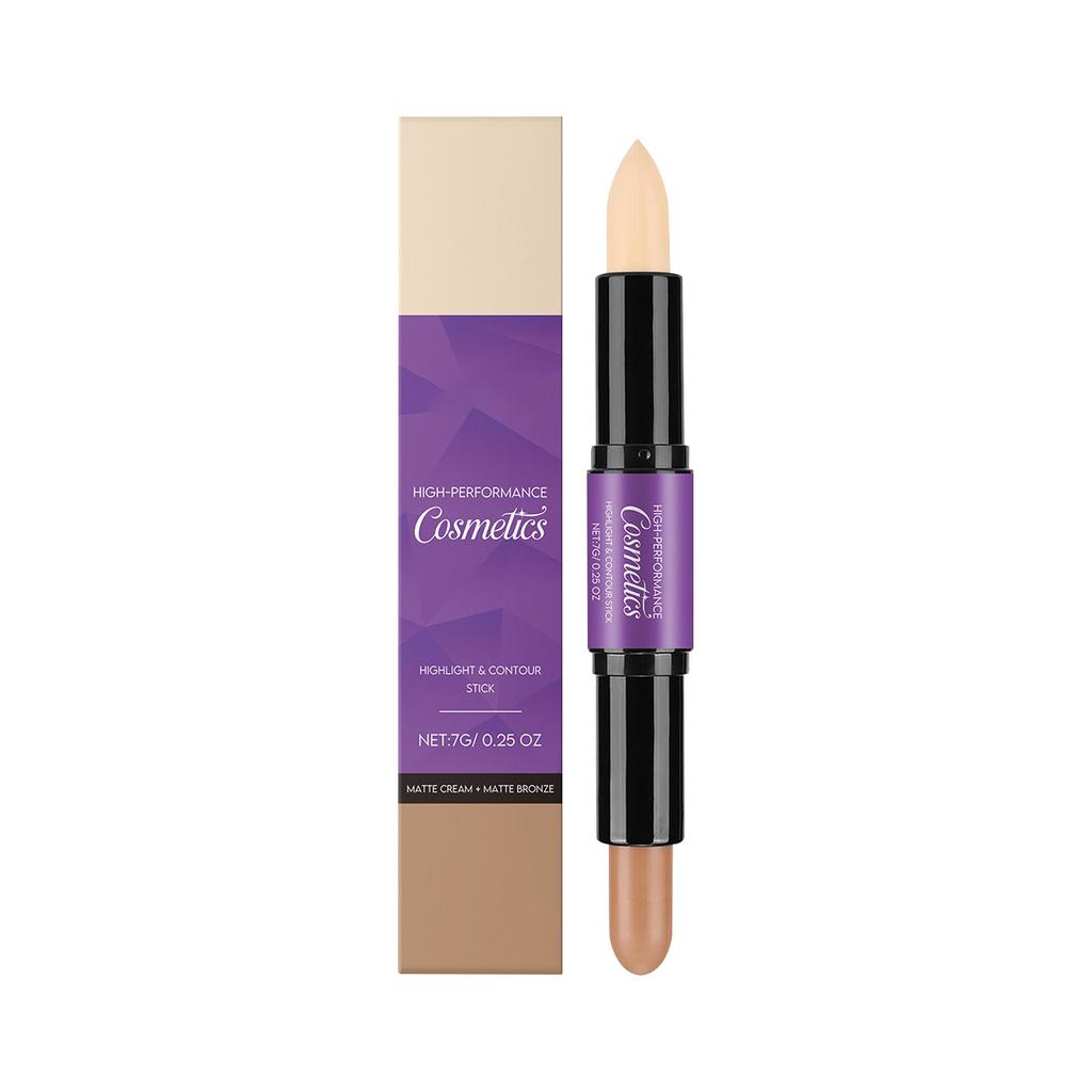 2in1 Highlighter Stick With Blush, Cream Double Concealer And Blush, Contouring Stick,1pc,