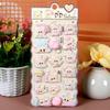 High-Visual-Appeal Cartoon Bunny & Shiba Inu Stress-Relief Squishy PP Toy Decorative Stickers: Kids' Stationery Decal Gifts