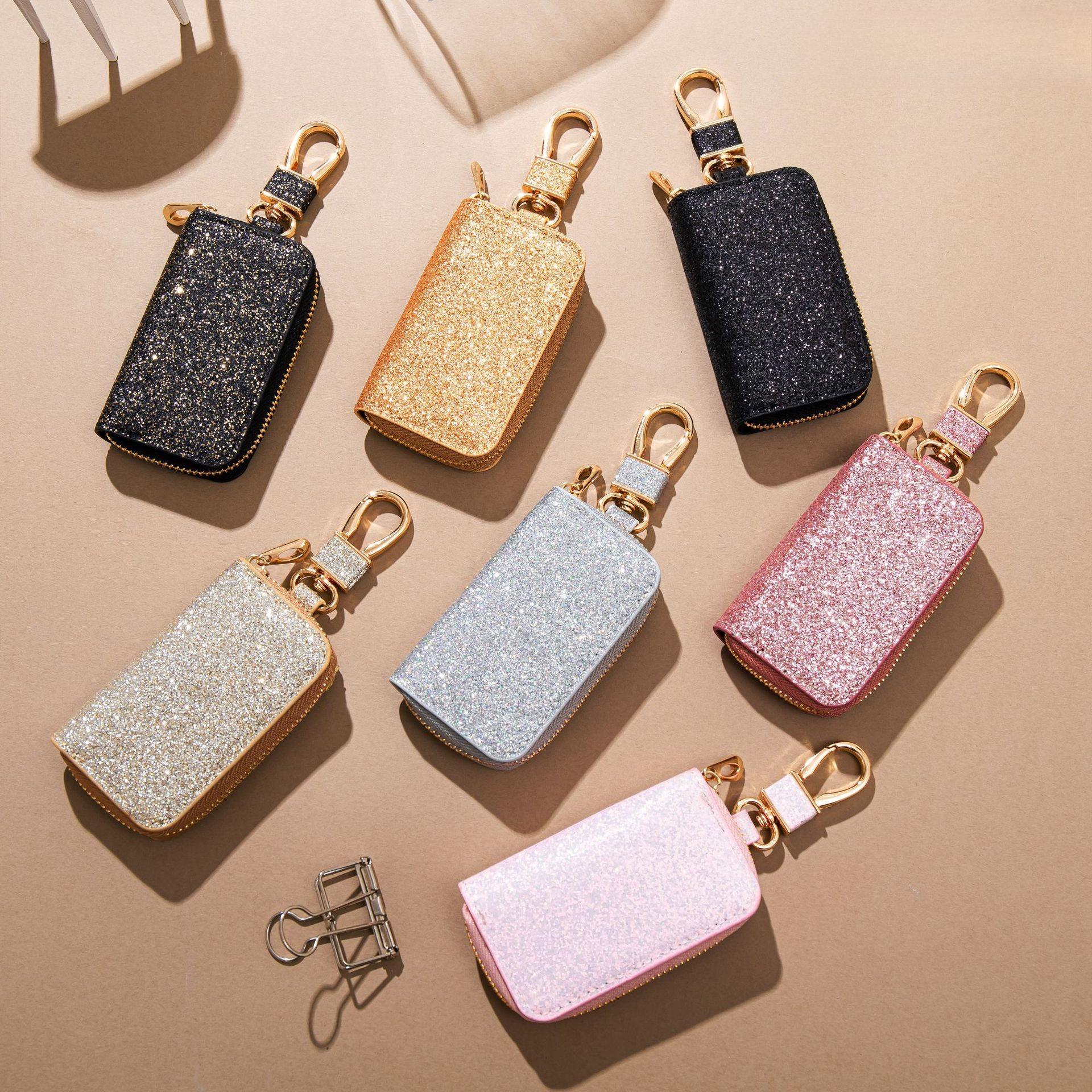 

PU Leather Zipper Key Holder Organizer Car Key Bag Wallet Men Women Fashion Simple Key Case Bag Keychain Wallet