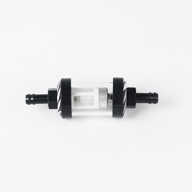 8mm CNC Aluminum Alloy Glass Motorcycle Gas Fuel Gasoline Oil Filter Moto Accessories for ATV Dirt Pit Bike Motocross