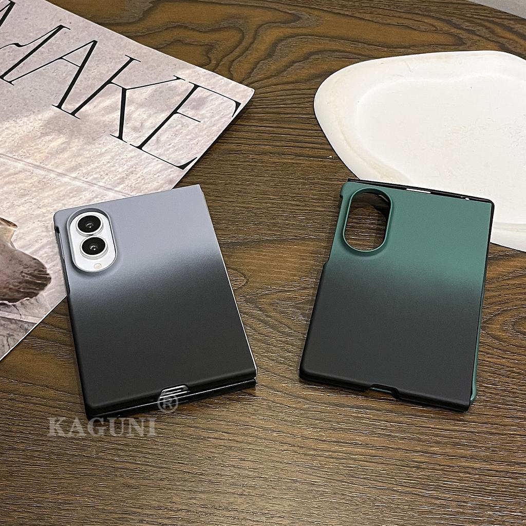 Luxury Gradient Candy Colour Slim Skin-Friendly Metal Case for Samsung Z Fold 8 Ultra 7 6 Hard PC Shockproof Flip Protect Cover