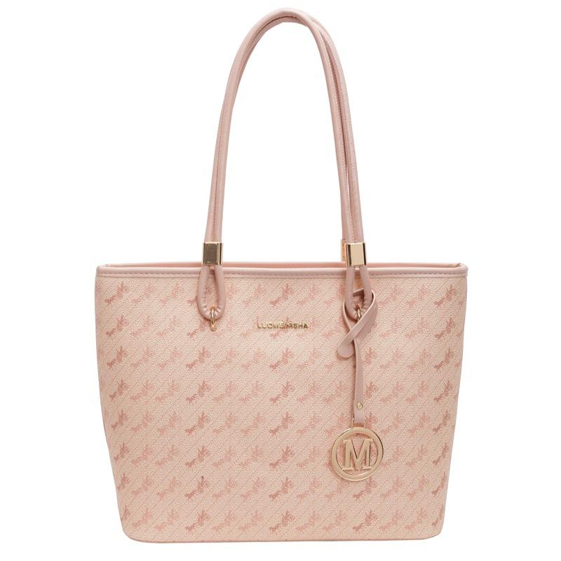 

Fashion Tote Bag Women s New Casual Large-capacity Shoulder Bag Versatile Commuter Women s Bag розовый