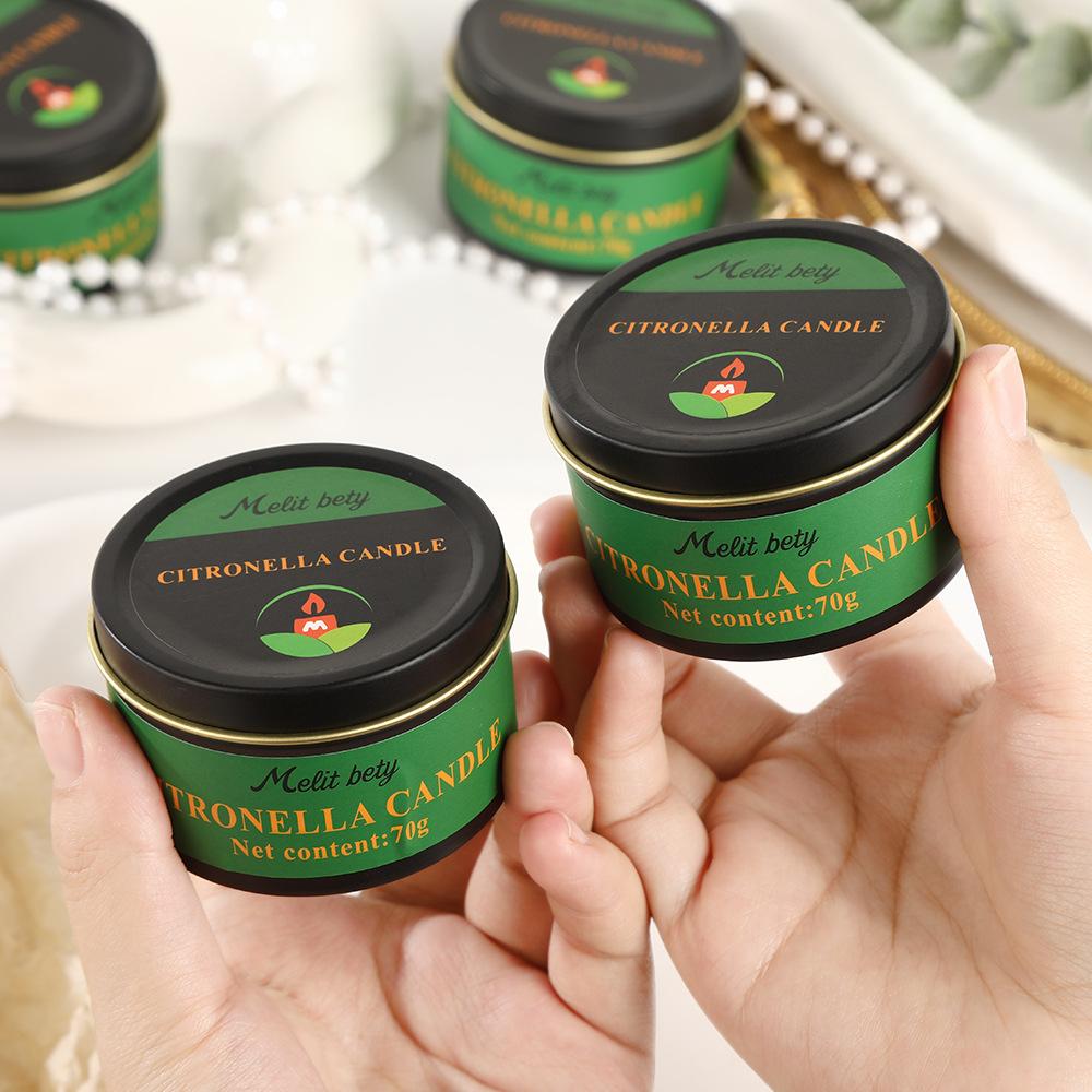4 Tin Tin Cans Scented Citronella Candles for Home and Outdoor Plant Soy Wax Scented Candles