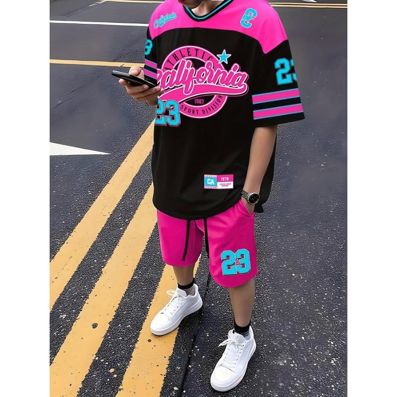 

The 2025 summer new men s set features street casual hip-hop fashion comfort and softness with 3D digital pattern printing 6XL