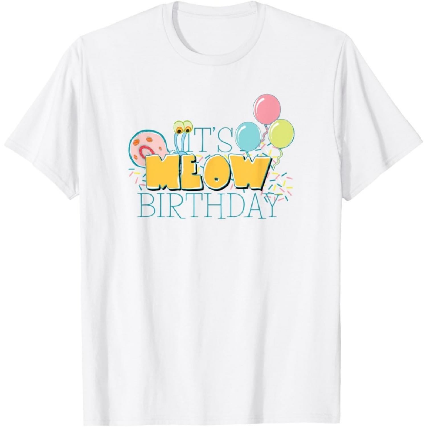 Футболка Спанч Боб Квадратные Штаны Гэри Мяу День Рождения S