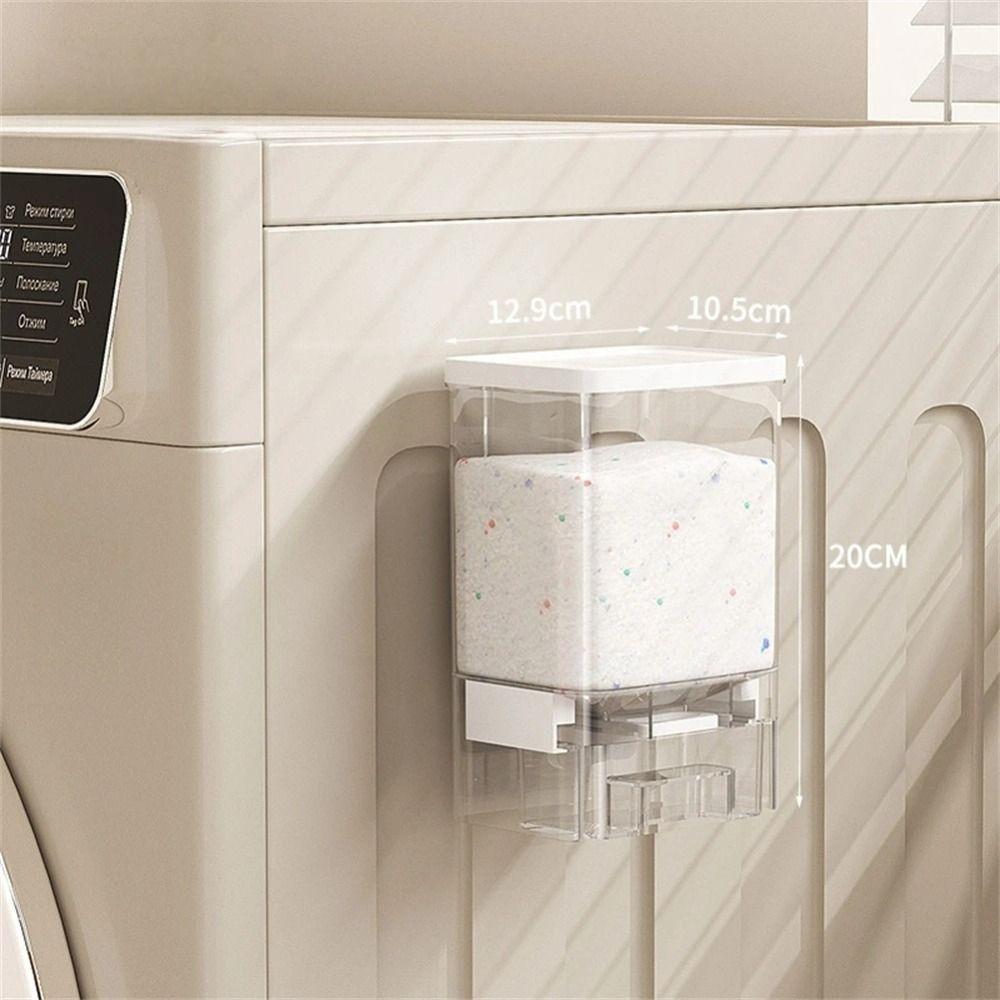 Multifunctional Washing Powder Storage Box Wall Mounted Solid Grain Box Detergent Beads Organizer