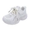 2025 Spring and Autumn New Boys and Girls Through the Net Sports Shoes Children Middle and Older Children Casual Dad Shoes Running Shoes