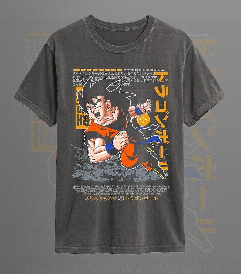 Dragon Ball Z Baskılı Kısa Kollu Pamuklu Tişört Son Goku Vegeta Unisex Kadın Kıyafetleri Harajuku Yk Tişört Vintage Günlük Tişört Üstler
