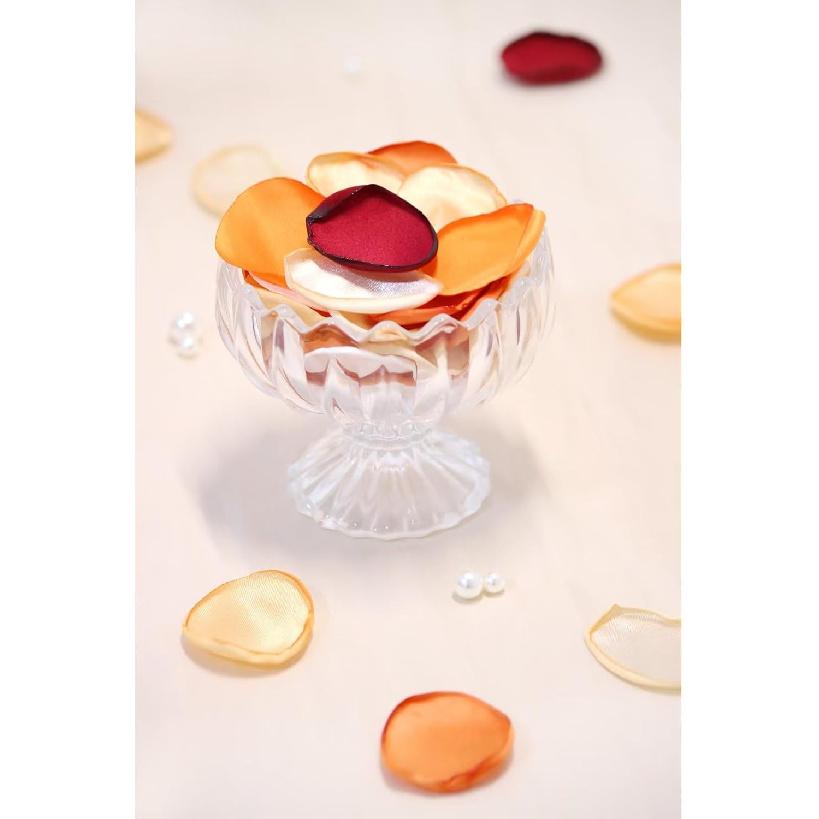 300pcs Orange Rose Petals, Artificial Flower Petals Fall Wedding Decor Flower Girl Petals Terracotta Flower Petals for Wedding Aisle Runner Scatter