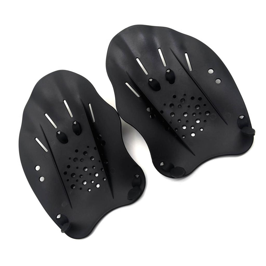 Hand Paddle Sturdy Anti Slip Swim Training Paddles Swimming Assistant Hand Fins for Teenagers Beginners Black