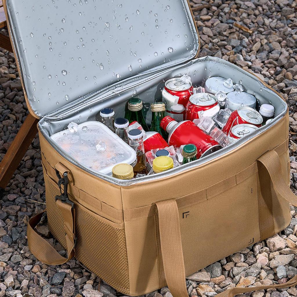 Kempingové tašky pro organizaci Kempingová taška Soft kontejner 36L Voděodolný chladicí box Velkokapacitní skládací pouzdro na plážový piknik