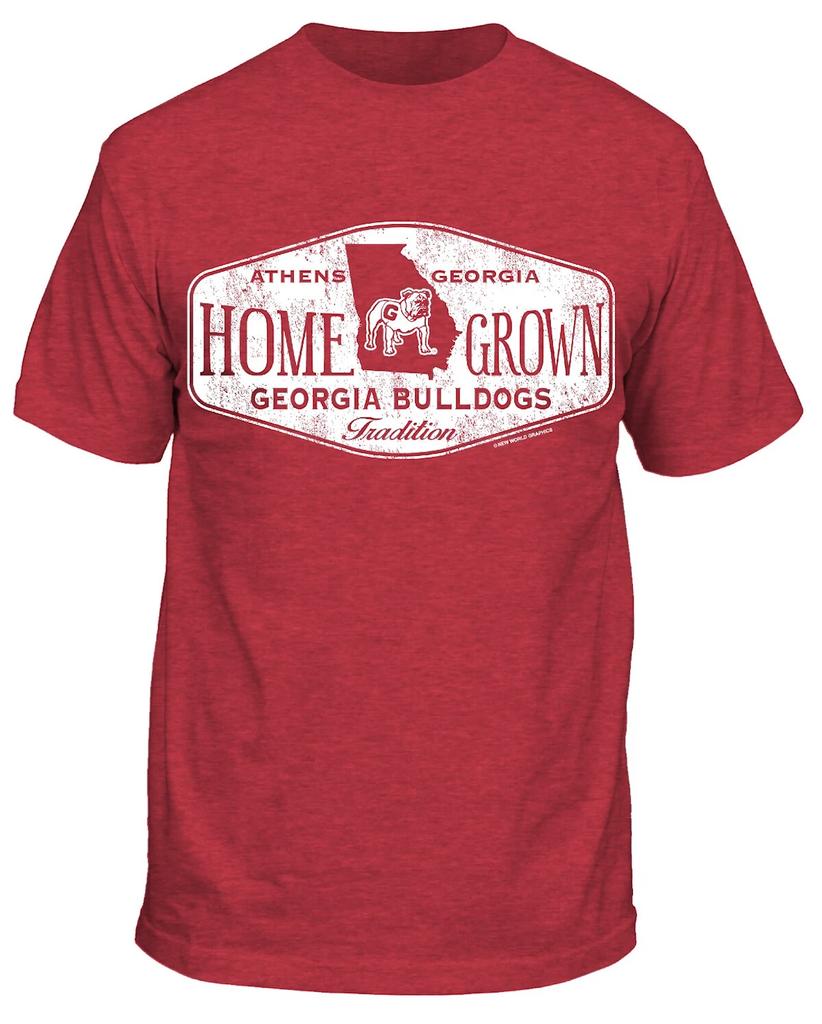 Georgia Bulldogs Men's Red College Home Grown Short Sleeve T shirt on Sale