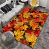 Teppich mit Herbstlaubmuster und rotem gelbem Ahornblatt-Design Geeignet zur Verwendung als Antirutsch für Wohnzimmer, Schlafzimmer, Sofas