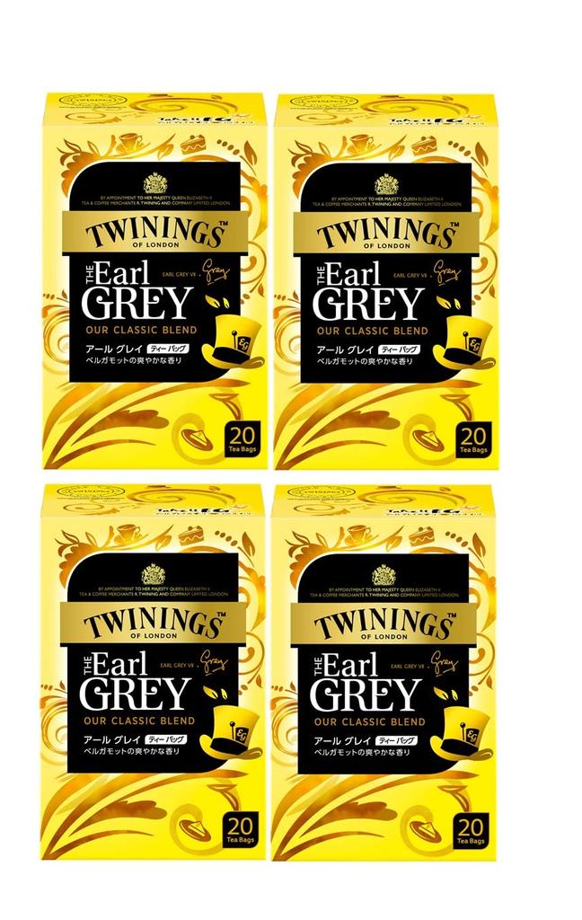 Twinings Earl Grey Tea Bags 20P x 4