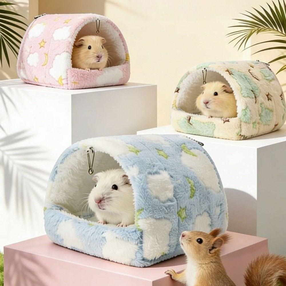 Hanging Hamster Hammock Warm Cotton Small Pet Sleeping Bed New Stuffed Bird Hut for Winter