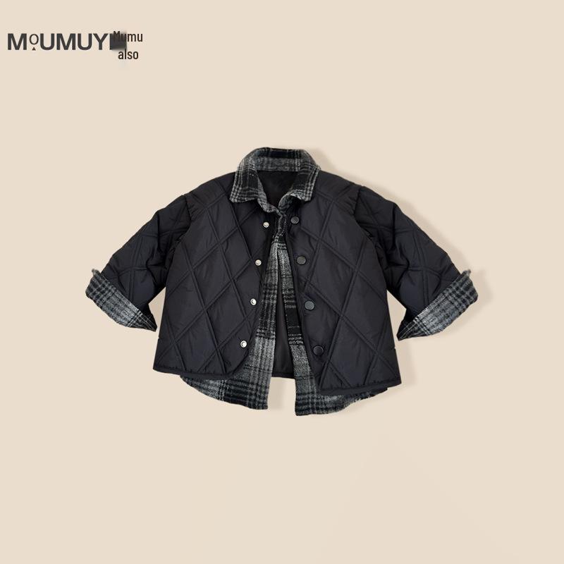 

Boys Stylish Cotton-Padded Winter Jacket - 2024 Two-Piece Design 130cm чёрный