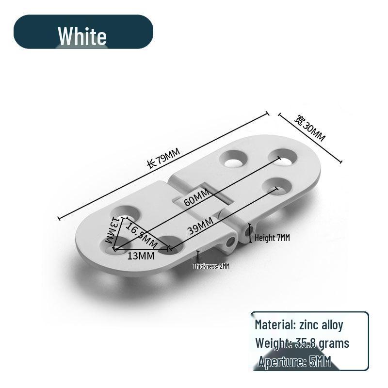 Zinc Alloy 180° Invisible Folding Table Hinge for Flip-Top Dining Tables