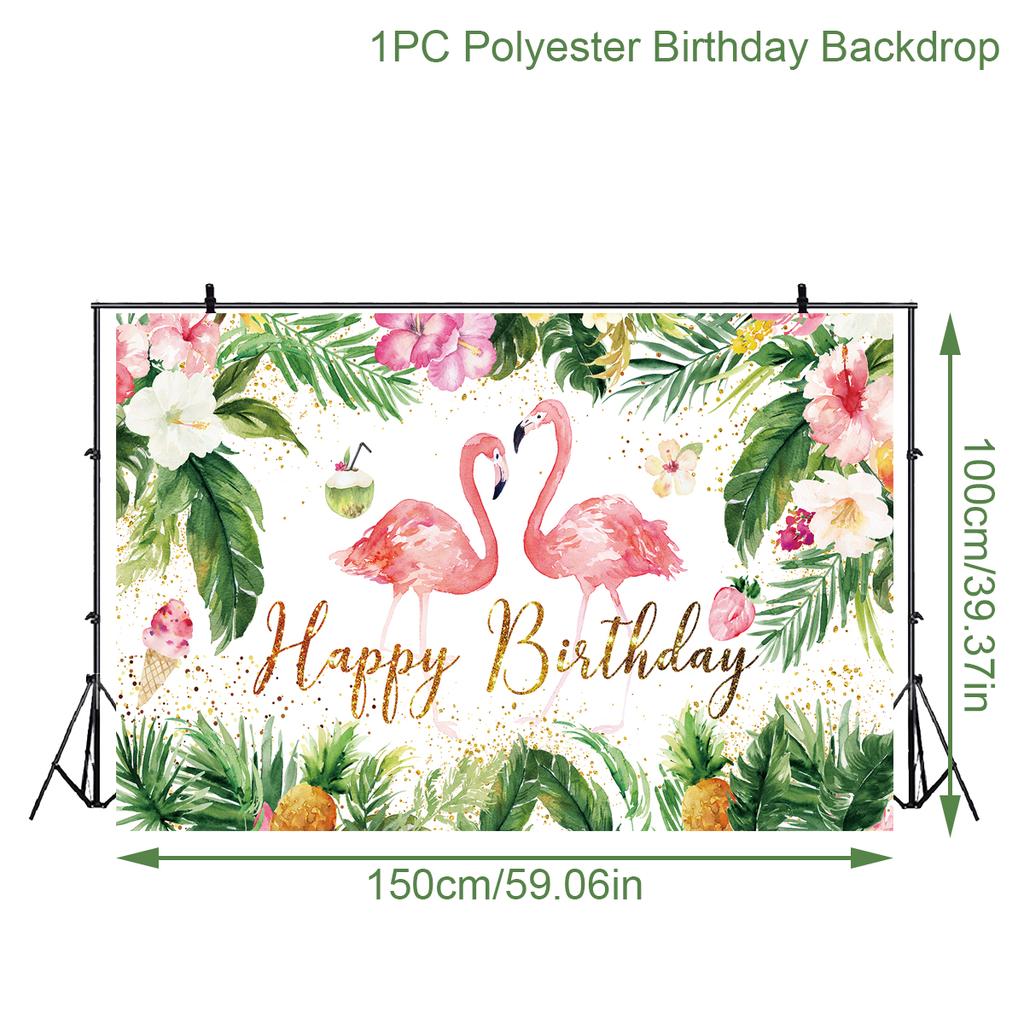 Hawaii Tropical Photography Backdrop Seaside Flamingo Baby Birthday Weeding Decor Photographic Backgrounds