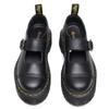 Thick-soled T-word Mary Jane Women's Shoes First-layer Leather Lychee Pattern College British Style Heightening Small Leather Shoes