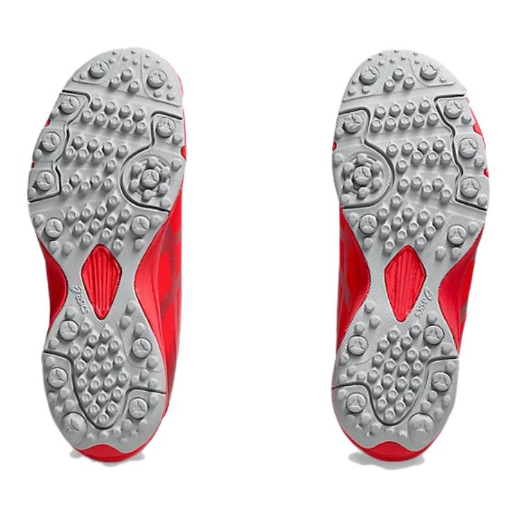 Asics Junior 6 Artificial Turf Low Top Soccer Shoes Kids Soccer Shoes Red Gray 1104A045-702