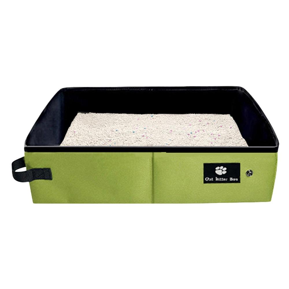 

Travel Waterproof Pet Cat Litter Mat Portable Easy To Clean Pet Litter Box Lightweight Dog Toilet Tray Outdoor S зелёный