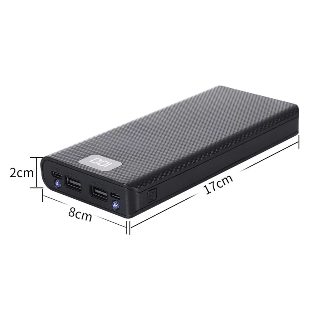 LCD Digital Display Battery Charger Box Power Bank Shell Power Bank Case Battery Storage Boxes