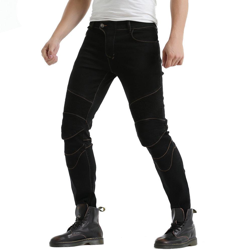 New product Motorcycle jeans men, four seasons locomotive elastic anti-drop cycling pants, anti-splashing, ordinary protective gear