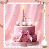 Niedliche Gänse Kerzenhalter Gänse Figur mit Rosa Partyhut Design Perfekt für Geburtstagsfeier Schreibtisch Dekoration Und Feiertagsgeschenke